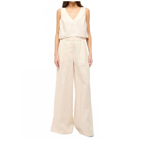 STAUD Pants - STAUD sasha linen pant in natural size 10